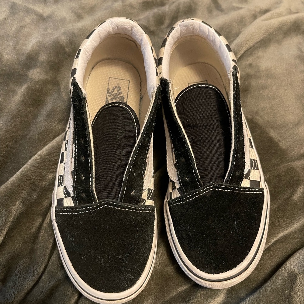 Black and white vans